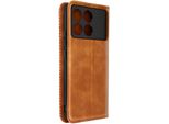 Avizar, Custodia Per Xiaomi Poco X6 Pro Funzione Wallet Stand, Motivo A Mosaico, Camel