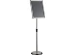 Supporto Per Presentazioni Wiltec Regolabile In Altezza 88-138 Cm, Supporto Informativo Per A3, Supporto In Alluminio E Acciaio, Versatile Supporto Pubblicitario