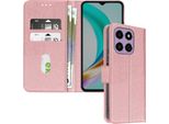 Avizar, Custodia In Ecopelle Con Funzione Di Supporto Per Honor X6B, Oro Rosa