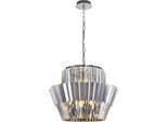 Lampadario Glamour In Cristallo Cromato Donna 12Xe14 40W Milagro