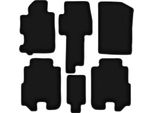 Tappetini In Velluto Per Honda FR-V (2004-2009, Minivan) Neri, Set 6 Pz, Con Fissaggi