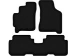 Tappetini In Velluto Per Kia Carens I (1999-2006, Minivan) Neri, Set 3 Pz, Con Fissaggi