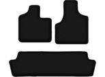 Tappetini In Velluto Per Chrysler Town&Country Iv (2000-2008, Minivan) Neri, Set 3 Pz, Con Fissaggi