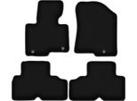 Tappetini In Velluto Per Kia Carens Iv (2013-2018, Minivan) Neri, Set 4 Pz, Con Fissaggi