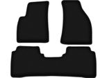 Tappetini In Velluto Per Hyundai Santafe I (2000-2006, Suv) Neri, Set 3 Pz, Con Fissaggi