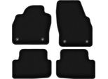 Tappetini In Velluto Per Audi A1 Ii (Gb) (2018-, Hatchback) Neri, Set 4 Pz, Con Fissaggi