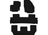 Tappetini In Velluto Per Ford S-MAX MK1 Fl (2012-2015, 7 Posti) Neri, Set 4 Pz, Con Fissaggi