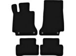 Tappetini In Velluto Per Mercedes C W205 Z PodnóżKiem (2015-, Station Wagon, Berlina) Neri, Set 4 Pz, Con Fissaggi