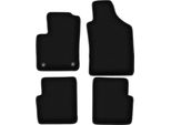 Tappetini In Velluto Per Fiat 500 Fl (2013-2019, Hatchback) Neri, Set 4 Pz, Con Fissaggi