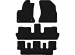 Tappetini In Velluto Per Citroen C4 Picasso I (2006-2013, 7 Posti) Neri, Set 4 Pz, Con Fissaggi