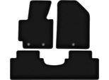 Tappetini In Velluto Per Kia Soul Ii (2013-, Minivan) Neri, Set 3 Pz, Con Fissaggi