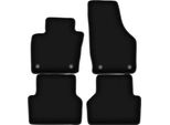 Tappetini In Velluto Per Audi Q3 I 8U (2011-2018, Suv) Neri, Set 4 Pz, Con Fissaggi
