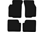 Tappetini In Velluto Per Mitsubishi Colt V (CJ0) (1996-2003, Hatchback) Neri, Set 4 Pz, Con Fissaggi