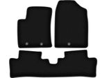 Tappetini In Velluto Per Hyundai I10 Ii (2013-, Hatchback) Neri, Set 3 Pz, Con Fissaggi