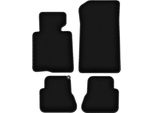 Tappetini In Velluto Per Bmw 3 E46 (2000-2007, Cabriolet) Neri, Set 4 Pz, Con Fissaggi