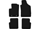 Tappetini In Velluto Per Fiat 500 (2007-2013, Cabrio, Hatchback) Neri, Set 4 Pz, Con Fissaggi