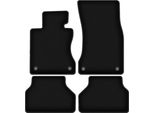 Tappetini In Velluto Per Bmw 5 E60 Rzepy (2003-2010, Berlina) Neri, Set 4 Pz, Con Fissaggi
