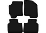 Tappetini In Velluto Per Hyundai Elantra Iii (2000-2006, Berlina) Neri, Set 4 Pz, Con Fissaggi
