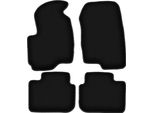 Tappetini In Velluto Per Mitsubishi Colt Vii (2004-2008, Hatchback) Neri, Set 4 Pz, Con Fissaggi