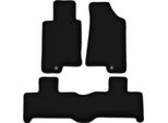 Tappetini In Velluto Per Hummer H3 (2005-2010, Suv) Neri, Set 3 Pz, Con Fissaggi