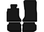 Tappetini In Velluto Per Bmw 5 F10 (2010-2013, Berlina) Neri, Set 4 Pz, Con Fissaggi