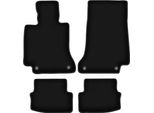 Tappetini In Velluto Per Mercedes C W205 (2015-, Coupé, Cabriolet) Neri, Set 4 Pz, Con Fissaggi