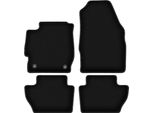 Tappetini In Velluto Per Ford Ka+ (2014-, Hatchback) Neri, Set 4 Pz, Con Fissaggi