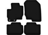 Tappetini In Velluto Per Mitsubishi Colt Vii (2008-2012, Hatchback) Neri, Set 4 Pz, Con Fissaggi