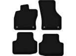 Tappetini In Velluto Per Audi A3 8Y Iv (2020-, Berlina, Liftback, Station Wagon, Avant) Neri, Set 4 Pz, Con Fissaggi
