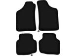Tappetini In Velluto Per Mitsubishi L200 Triton (2001-2006, Pickup) Neri, Set 4 Pz, Con Fissaggi
