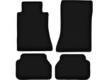 Tappetini In Velluto Per Mercedes E W124 (1984-1997, Coupé) Neri, Set 4 Pz, Con Fissaggi