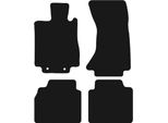Tappetini In Velluto Per Mercedes S W220 4Matic (1998-2005, Lungo) Neri, Set 4 Pz, Con Fissaggi