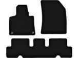Tappetini In Velluto Per Citroen C4 Picasso Ii (2013-, Minivan) Neri, Set 3 Pz, Con Fissaggi