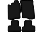 Tappetini In Velluto Per Mitsubishi Eclipse Iv (2006-, Coupé) Neri, Set 4 Pz, Con Fissaggi