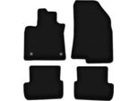 Tappetini In Velluto Per Dacia Logan Iii (2021-, Berlina, Station Wagon) Neri, Set 4 Pz, Con Fissaggi