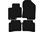 Tappetini In Velluto Per Hyundai Bayon (2021-, Crossover) Neri, Set 4 Pz, Con Fissaggi