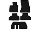 Tappetini In Velluto Per Bmw X5 F15 (2013-, 7 Posti) Neri, Set 5 Pz, Con Fissaggi