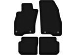 Tappetini In Velluto Per Fiat Punto 12' (2012-2018, Hatchback) Neri, Set 4 Pz, Con Fissaggi