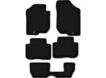 Tappetini In Velluto Per Kia Carens Iii (2006-2010, 7 Posti) Neri, Set 5 Pz, Con Fissaggi