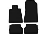 Tappetini In Velluto Per Mercedes C140 / W140 (1992-1999, Coupé) Neri, Set 4 Pz, Con Fissaggi