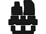 Tappetini In Velluto Per Citroen C4 Grand Spacetourer (2013-2021, 7 Posti) Neri, Set 4 Pz, Con Fissaggi