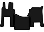 Tappetini In Velluto Per Mercedes Actros MP4 (2011-, Cabina Larga) Neri, Set 4 Pz, Con Fissaggi