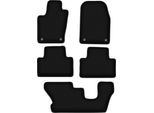 Tappetini In Velluto Per Dodge Durango Iii (2010-2020, 7 Posti) Neri, Set 5 Pz, Con Fissaggi