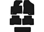 Tappetini In Velluto Per Hyundai Santafe Iii (2012-, 7 Posti) Neri, Set 5 Pz, Con Fissaggi