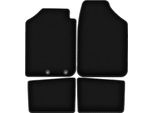 Tappetini In Velluto Per Dacia Spring (2021-, Hatchback) Neri, Set 4 Pz, Con Fissaggi