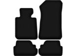 Tappetini In Velluto Per Bmw 1 E81 (2004-2011, Hatchback) Neri, Set 4 Pz, Con Fissaggi