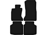 Tappetini In Velluto Per Bmw 7 F02 (2008-2015, Xdrive) Neri, Set 4 Pz, Con Fissaggi