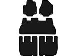 Tappetini In Velluto Per Chrysler Pacifica Ii (2017-, 7 Posti) Neri, Set 5 Pz, Con Fissaggi