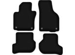 Tappetini In Velluto Per Volkswagen Golf Vi (2009-2013, Hatchback, Variant, Station Wagon) Neri, Set 4 Pz, Con Fissaggi