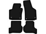 Tappetini In Velluto Per Seat Leon Ii (2005-2012, Hatchback) Neri, Set 4 Pz, Con Fissaggi